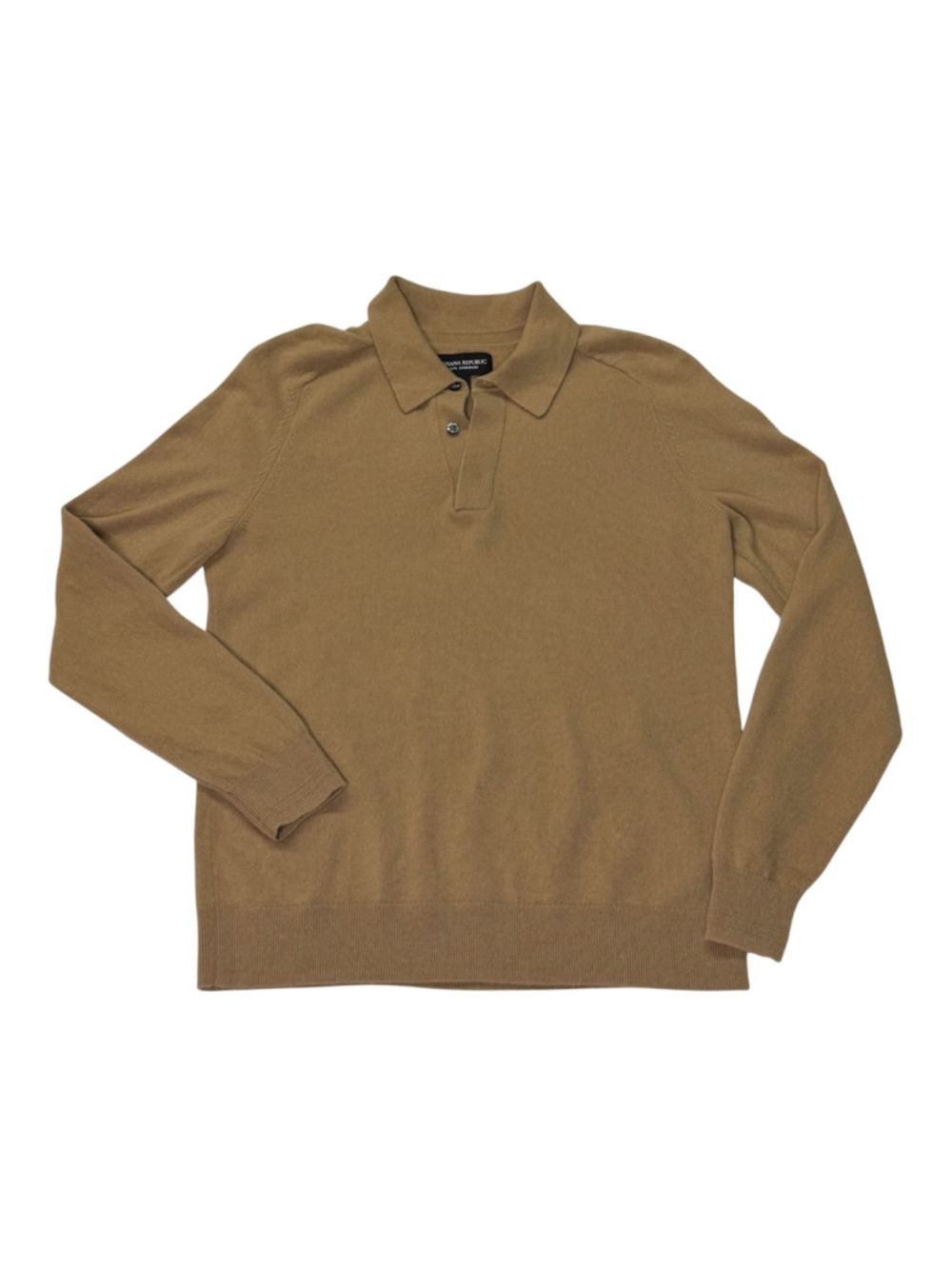 Men's Banana Republic Cashmere Zip Up Sweater Tan Size M
